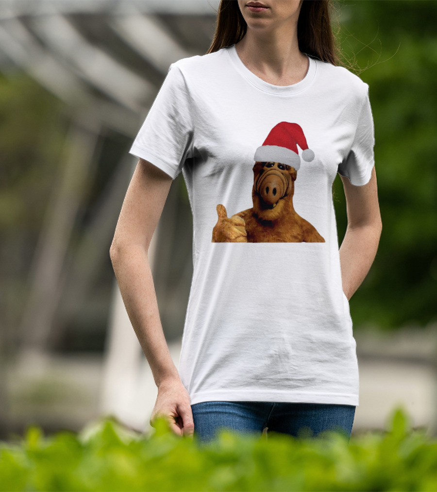 Alf Wearing Santa Hat Christmas Holiday T-Shirt