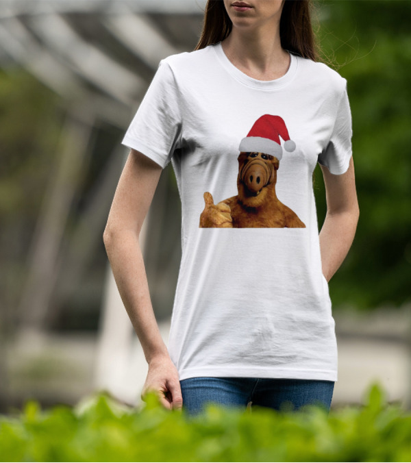 Alf Wearing Santa Hat Christmas Holiday T-Shirt