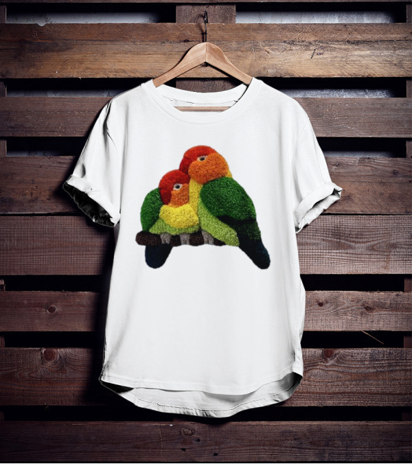 A Pair Of Lovely Parrots In Vibrant Cozy Colors T-Shirt