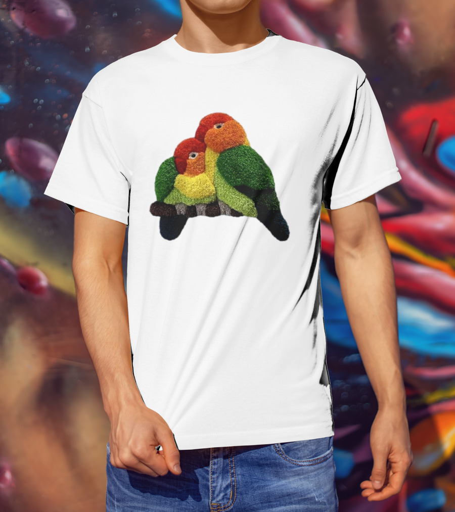A Pair Of Lovely Parrots In Vibrant Cozy Colors T-Shirt