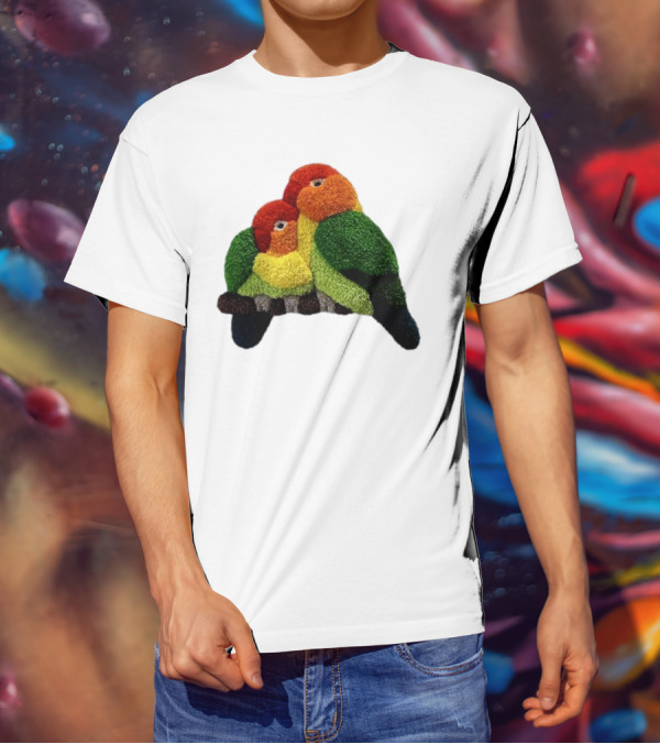 A Pair Of Lovely Parrots In Vibrant Cozy Colors T-Shirt