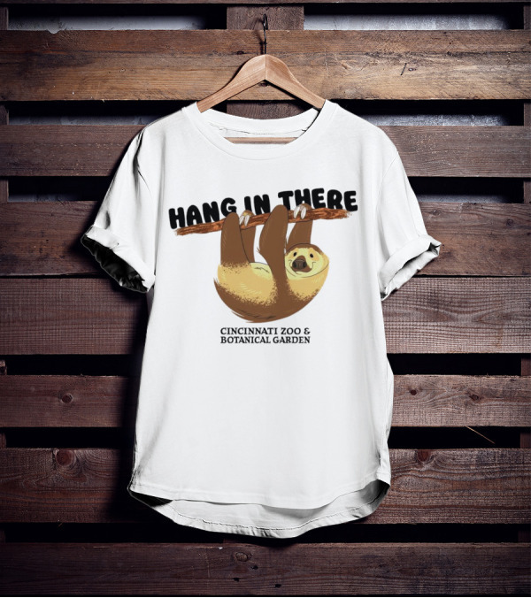 Hang In There Cincinnati Zoo And Botanical Garden Sloth T-Shirt