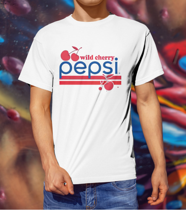 Pepsi Wild Cherry Retro Logo With Cherries T-Shirt