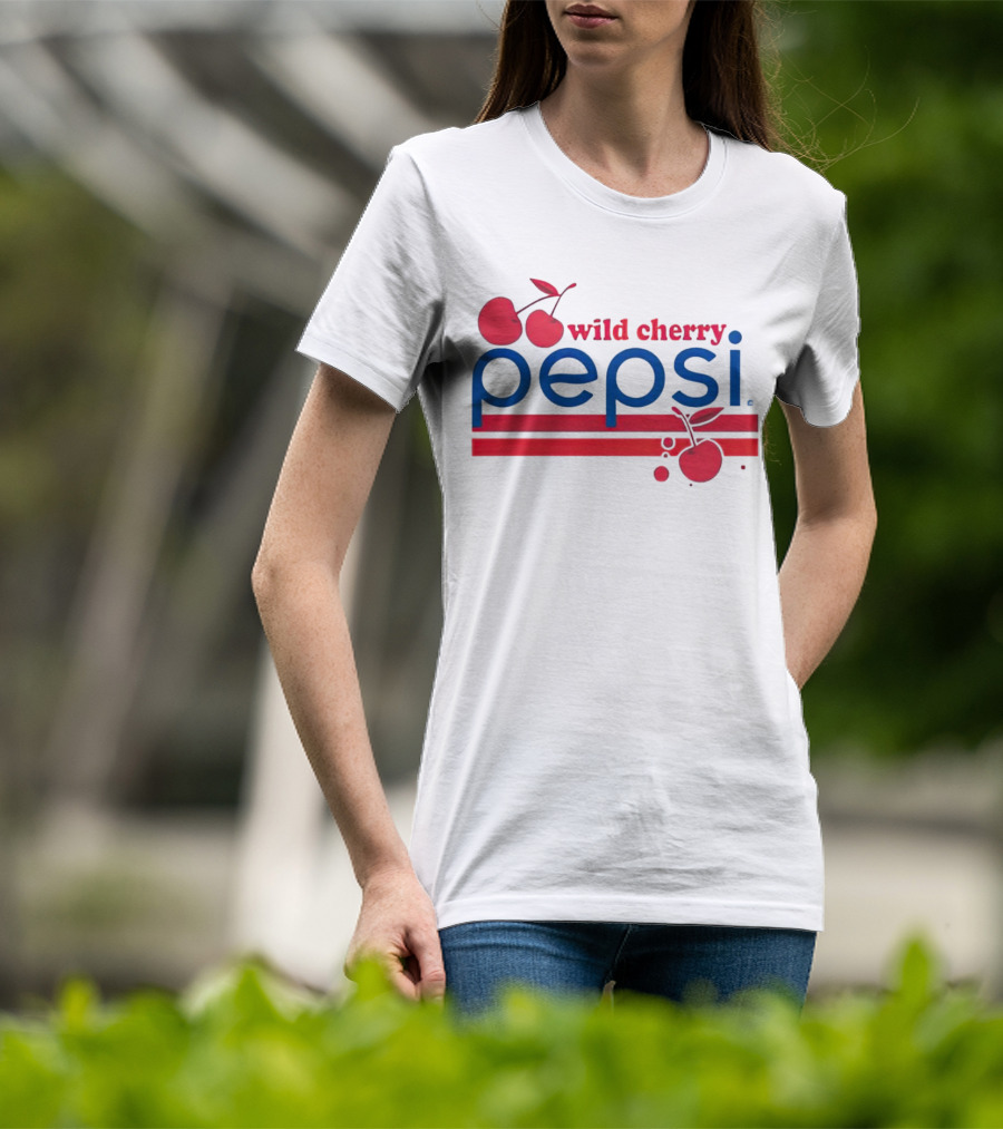 Pepsi Wild Cherry Retro Logo With Cherries T-Shirt