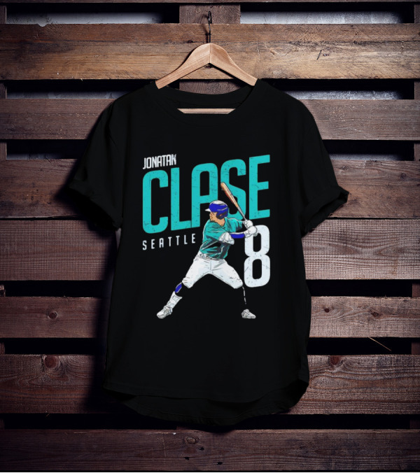 Jonatan Clase Seattle #8 MLBPA Player T-Shirt