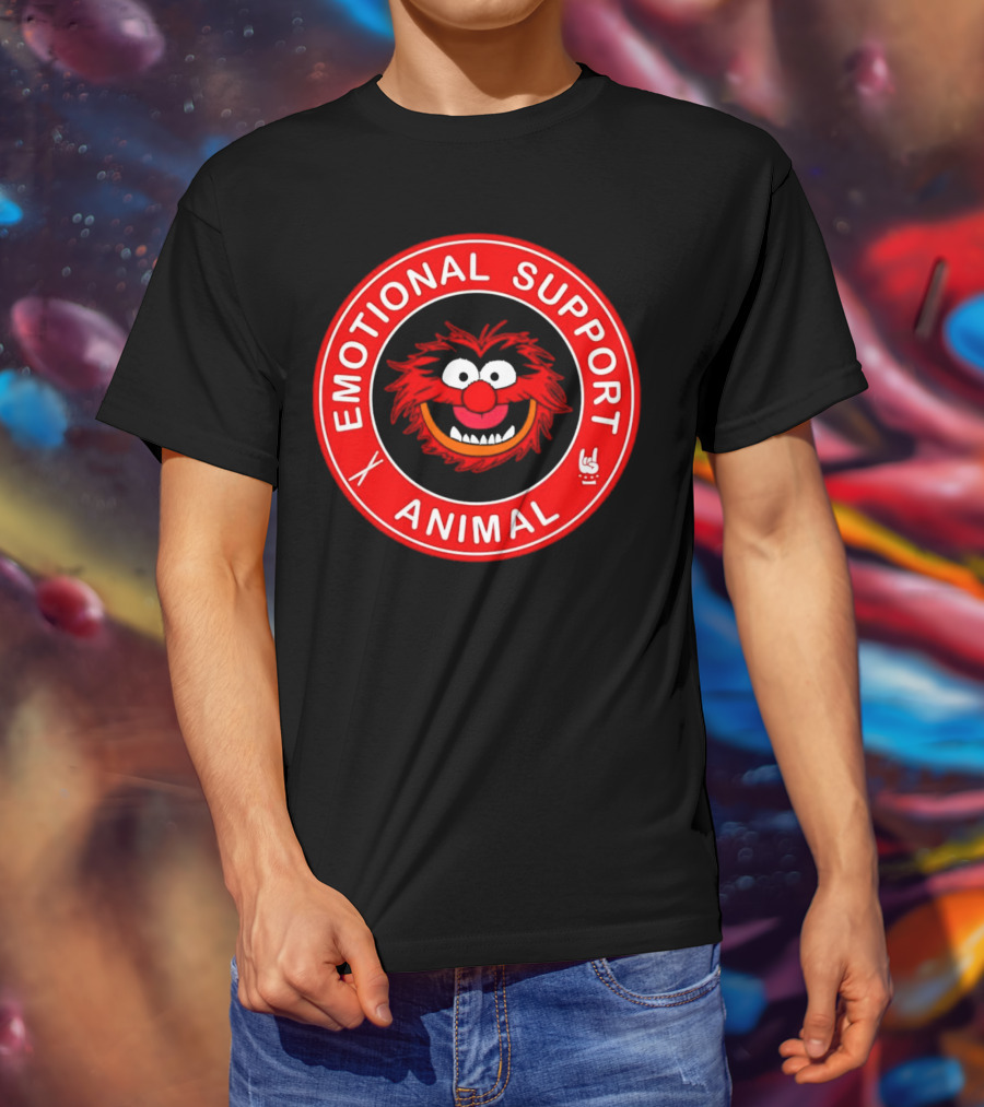Emotional Support Animal Muppets Face Circle T-Shirt