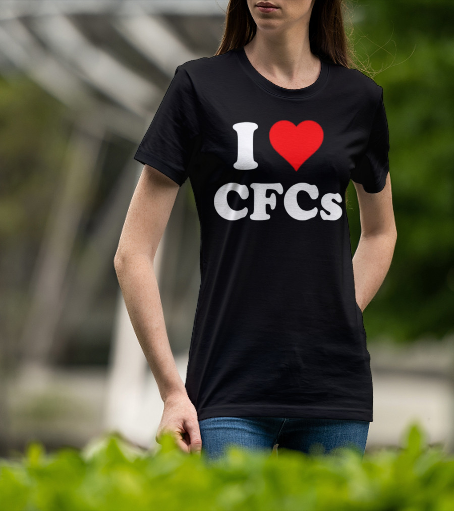 I Heart CFCs Retro-Style Bold Text And Red Heart T-Shirt