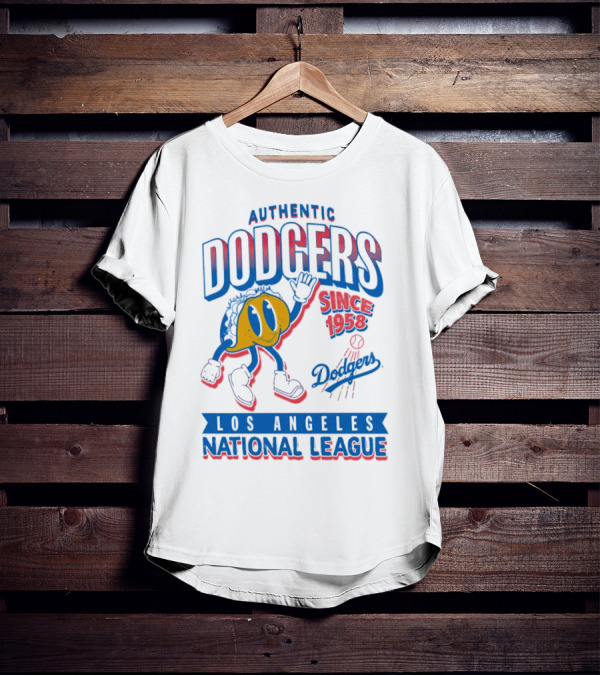 Authentic Dodgers Los Angeles Since 1958 National League Dodgers T-Shirt