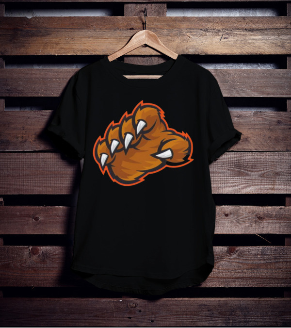 The Claw Bears Football Fierce Paw T-Shirt