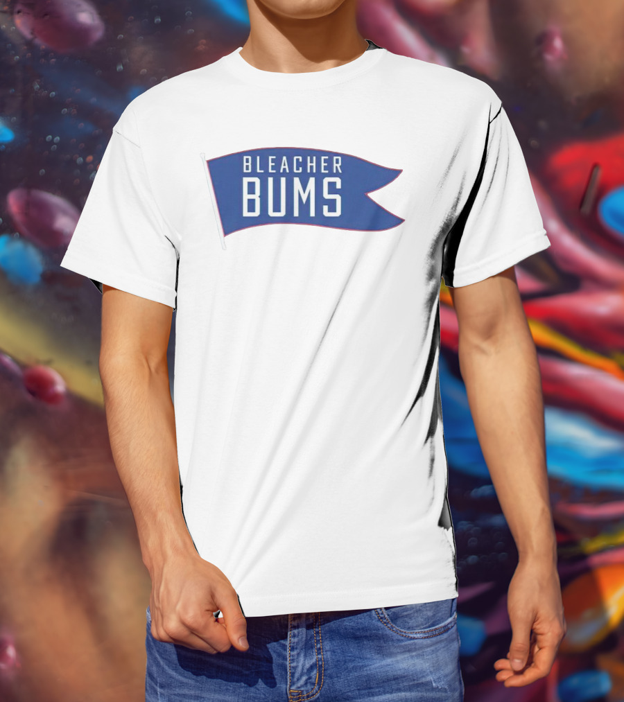 Bleacher Bums Blue Flag Banner T-Shirt