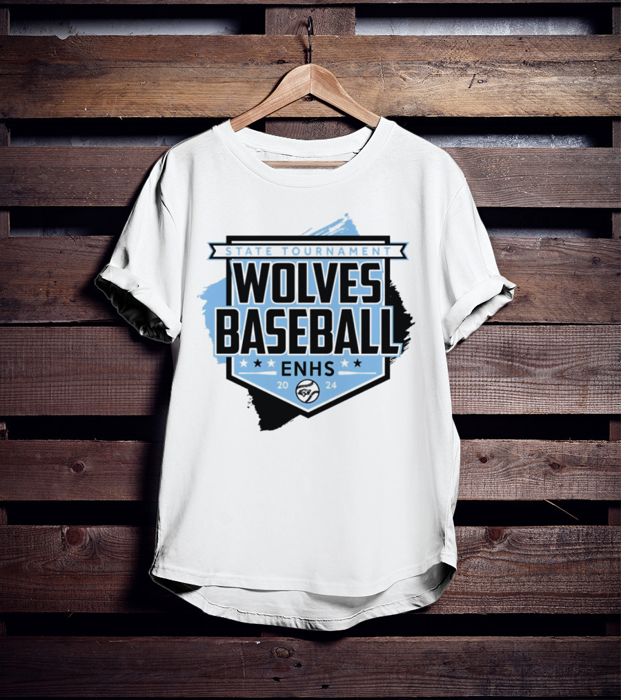 State Tournament ENHS Wolves Baseball T-Shirt