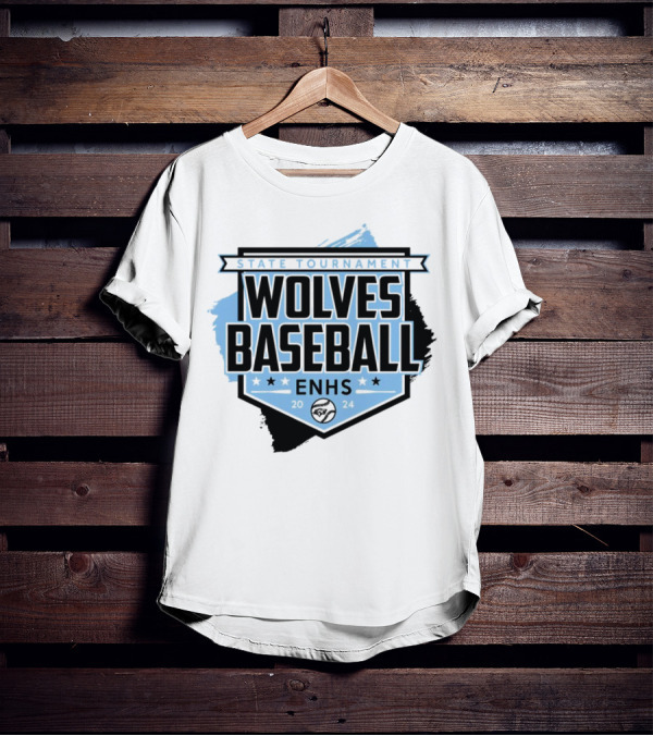 State Tournament ENHS Wolves Baseball T-Shirt