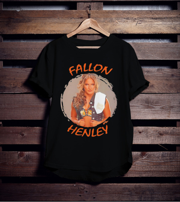 Fallon Henley WWE Bold Image With Studded Vest And Headband T-Shirt