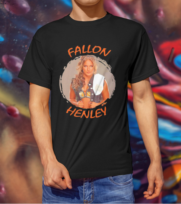 Fallon Henley WWE Bold Image With Studded Vest And Headband T-Shirt