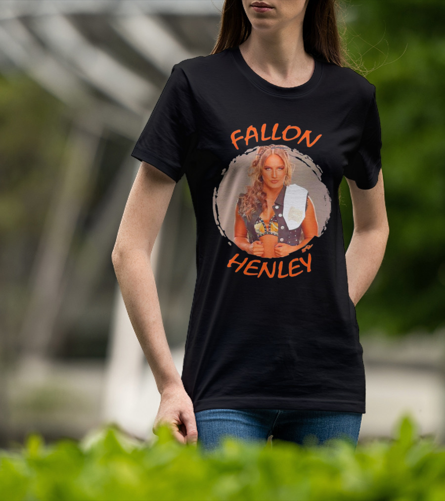 Fallon Henley WWE Bold Image With Studded Vest And Headband T-Shirt