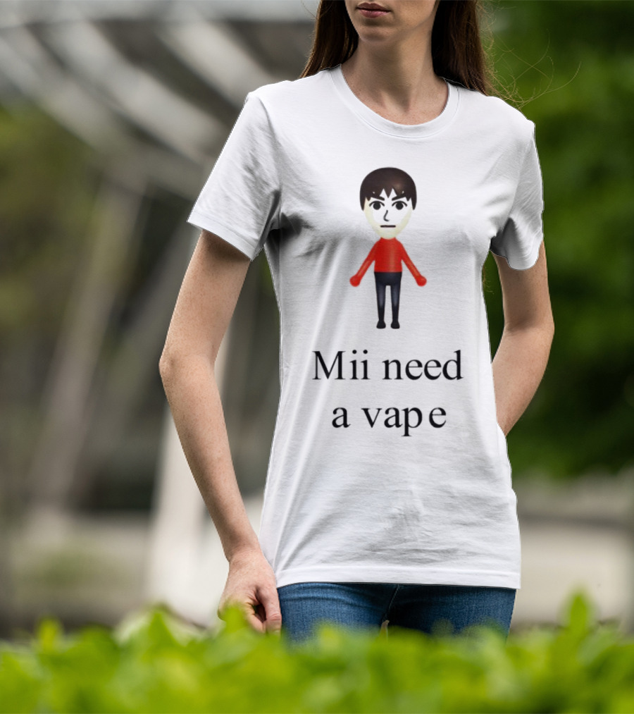 Mii Need A Vape Character Figure T-Shirt