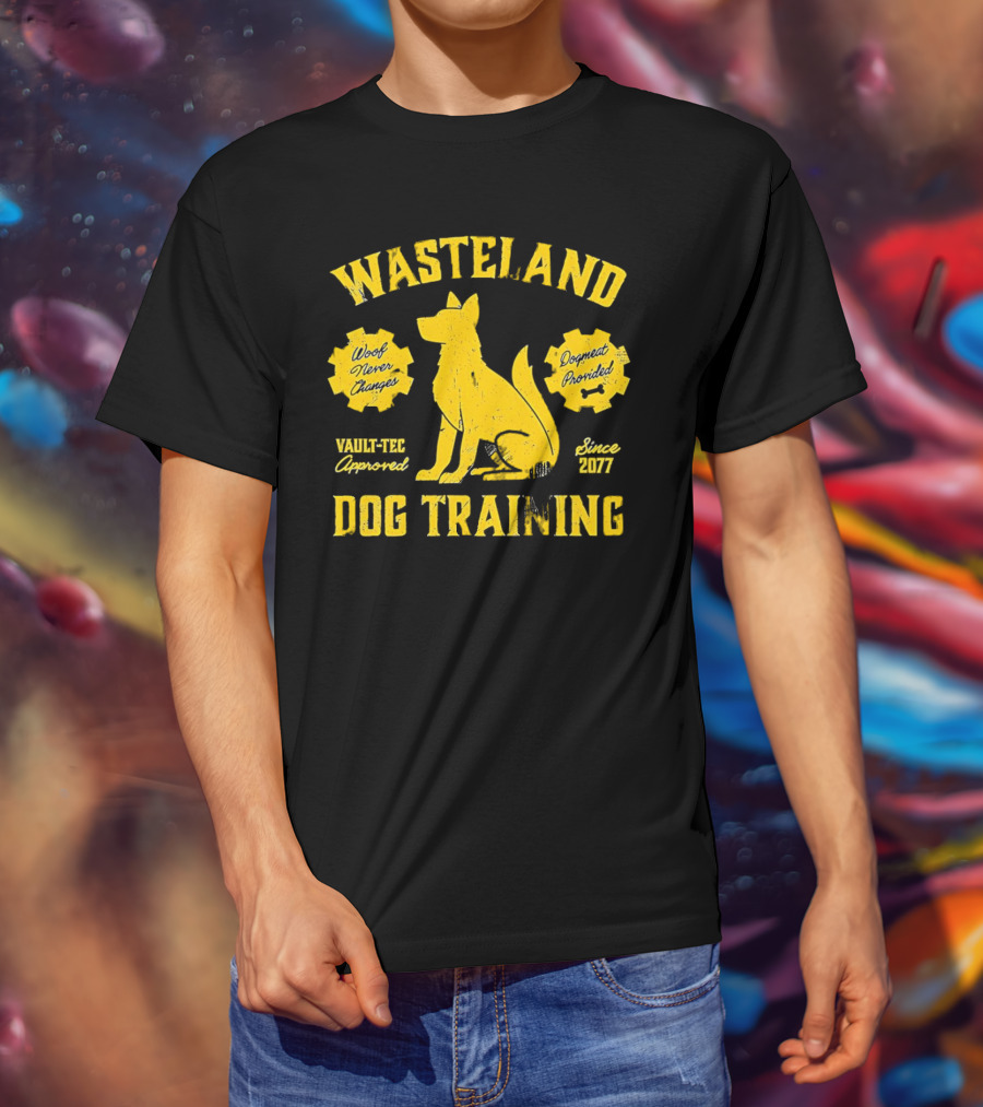 Wasteland Dog Training Woof Never Changes Dogmeat Provided Vault-Tec Approved Since 2077 T-Shirt