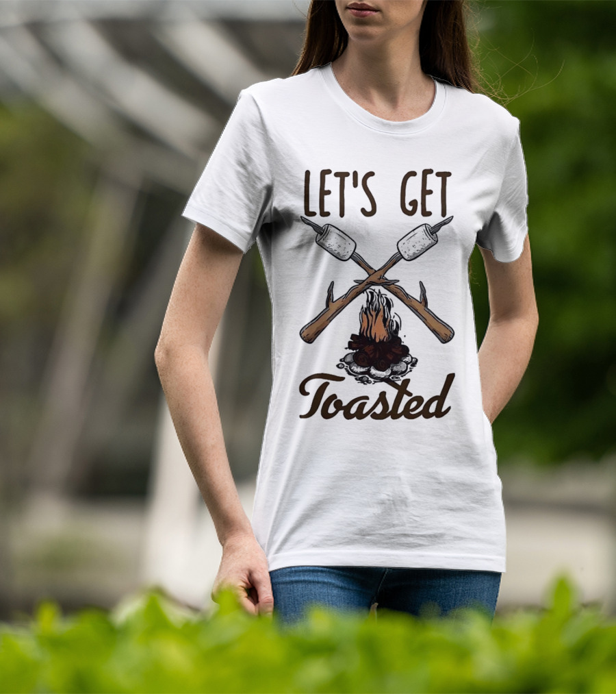 LET'S GET TOASTED Campfire S'mores Roasting T-Shirt