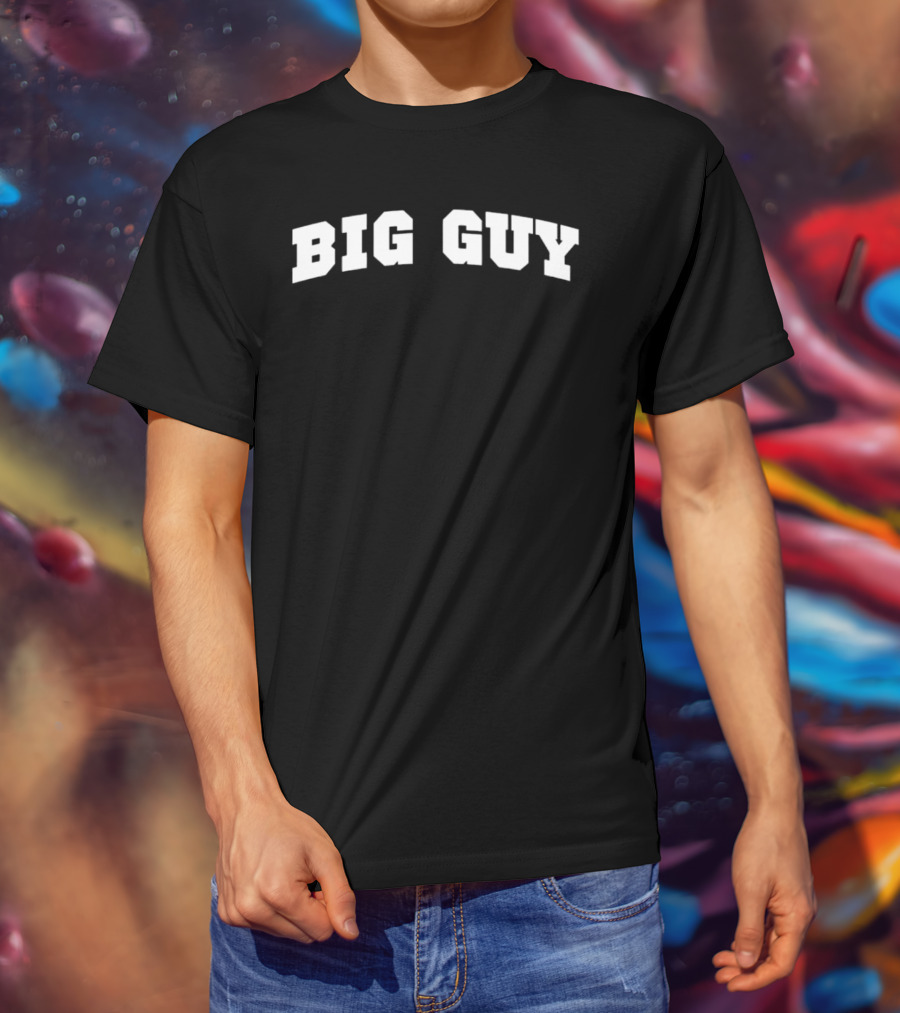 Big Guy Academy Text Bold Font T-Shirt