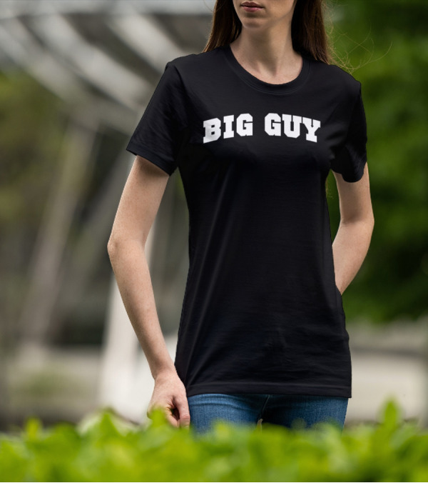Big Guy Academy Text Bold Font T-Shirt