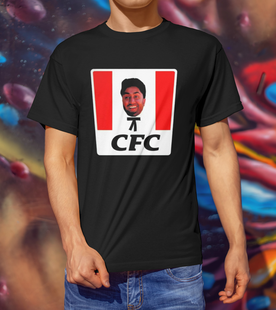 Mafs Collins CFC Parody Fried Chicken Face T-Shirt