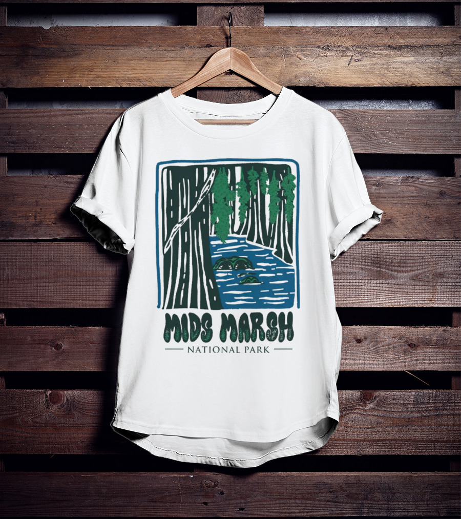 Mids Marsh National Park Forest River Scene T-Shirt
