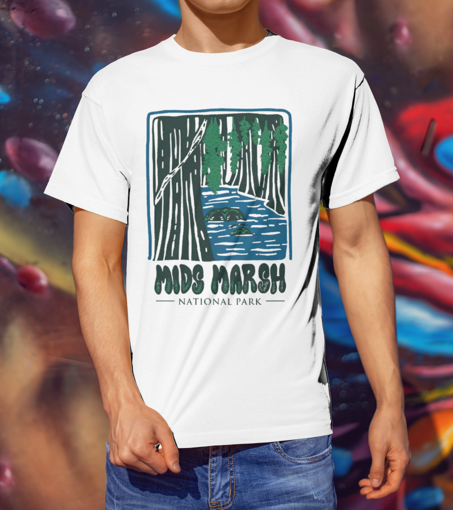 Mids Marsh National Park Forest River Scene T-Shirt