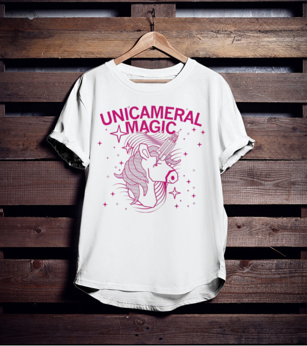 Unicameral Magic Neon Unicorn Capitol Stars T-Shirt