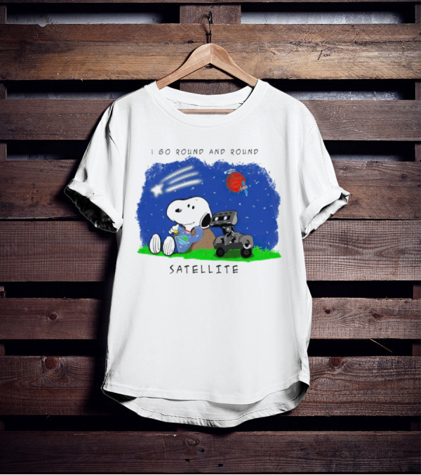 Snoopy I Go Round And Round Satellite Space Adventure T-Shirt