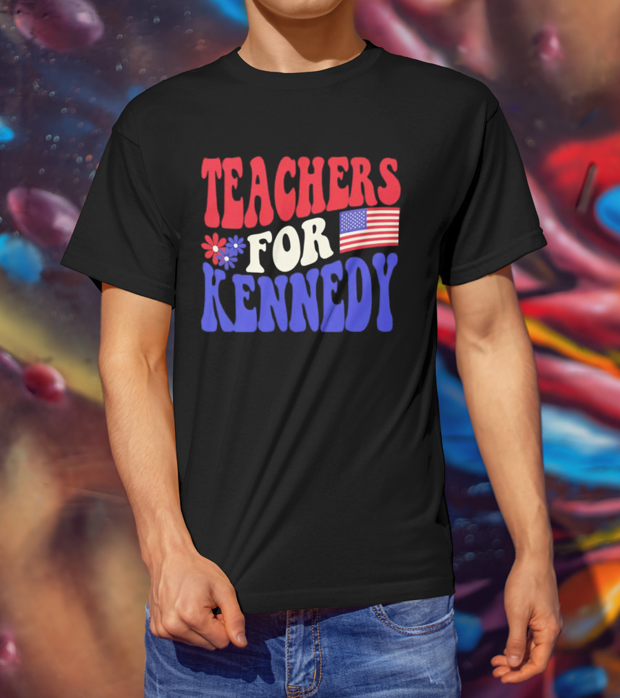 Teachers For Kennedy American Flag T-Shirt