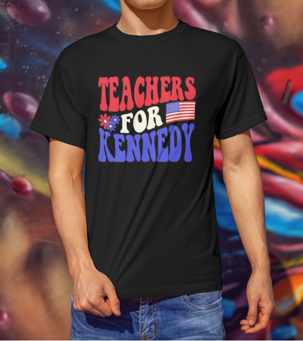 Teachers For Kennedy American Flag T-Shirt