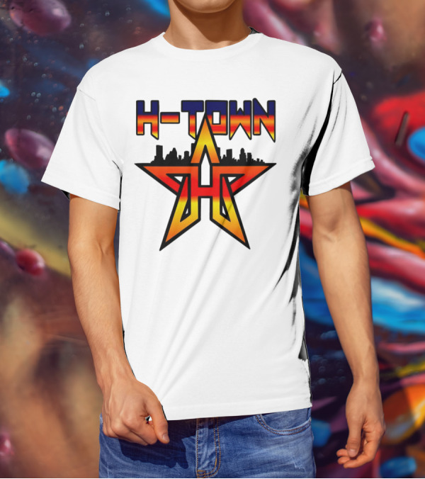 H-Town Skyline Star Houston Astros Baseball T-Shirt