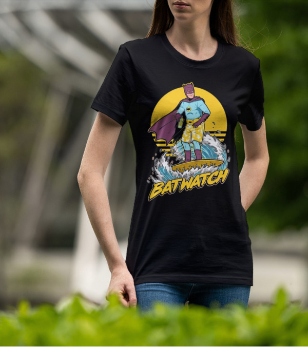 Batwatch Batman Surfing Bat Beach Summer T-Shirt