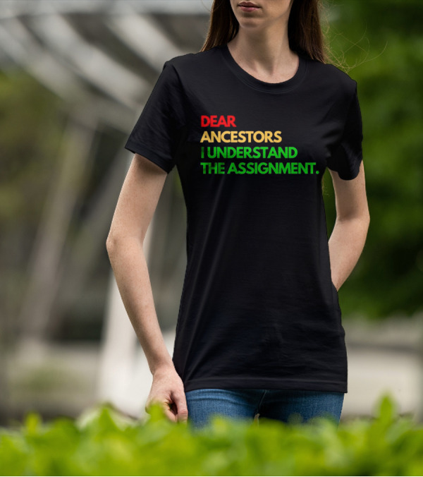 Dear Ancestors I Understand The Assignment T-Shirt