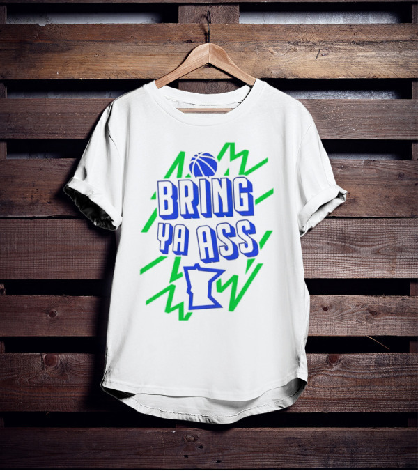 Bring Ya Ass Minnesota Basketball Neon T-Shirt
