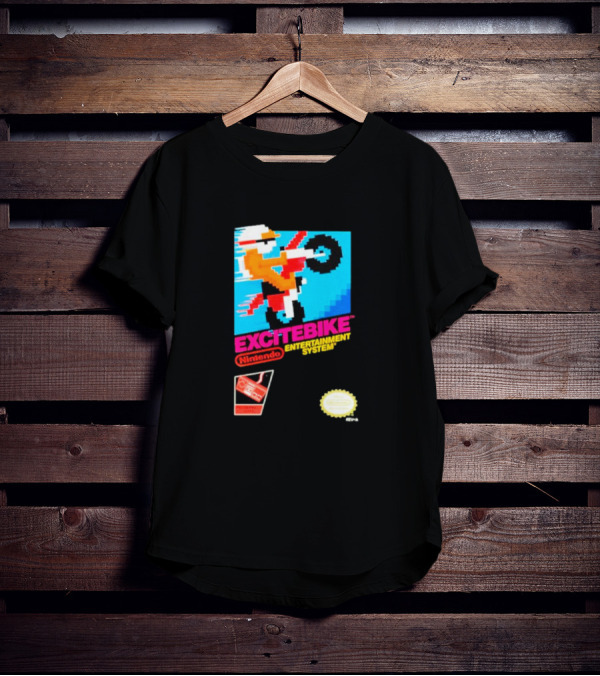Nintendo Excitebike Entertainment System Classic Game Retro T-Shirt