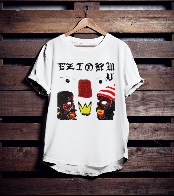 Eziokwu Mixtape Album Crowned Faces With Red Beanie And Glowing Accents T-Shirt