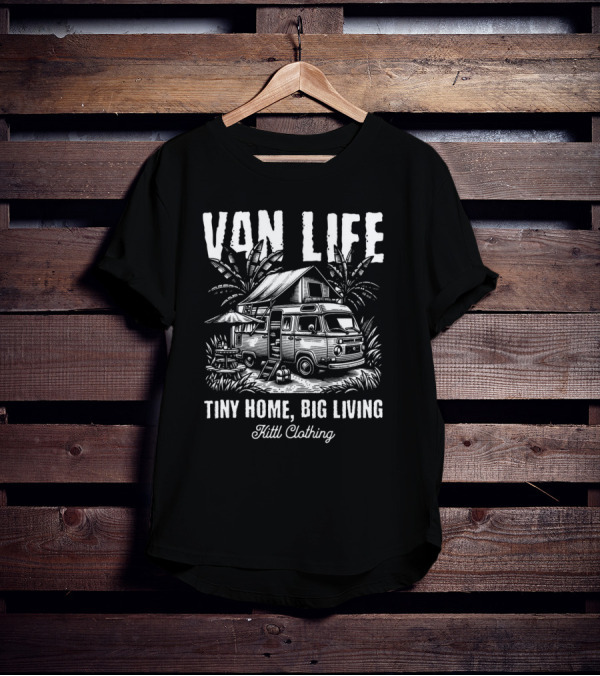 Van Life Tiny Home Big Living Kittl Clothing Vintage T-Shirt