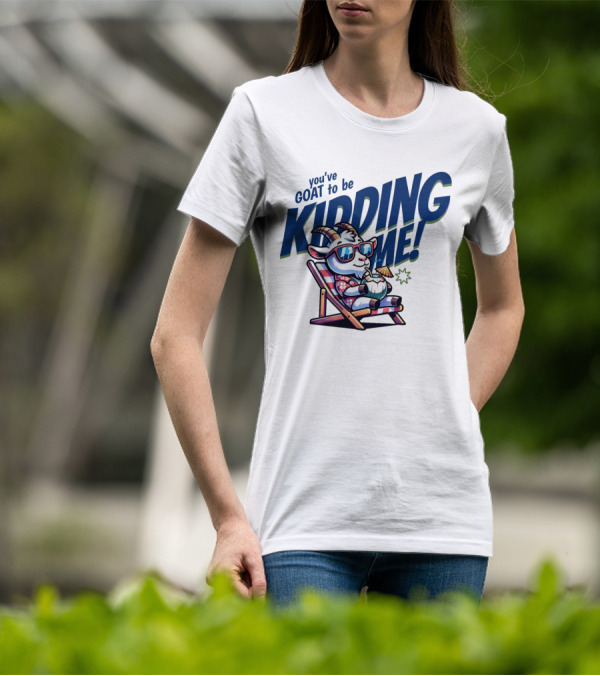 You've GOAT To Be KIDDING ME Tropical Beach Goat Relaxing In Sunglasses T-Shirt