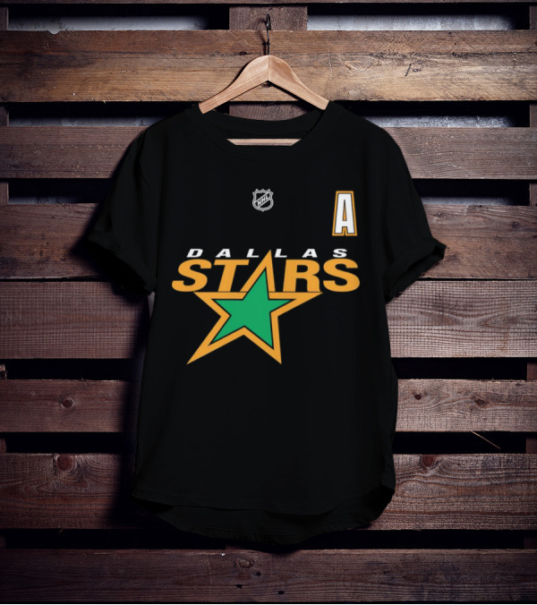 Dallas Stars NHL Hockey Team Logo And Letter A T-Shirt