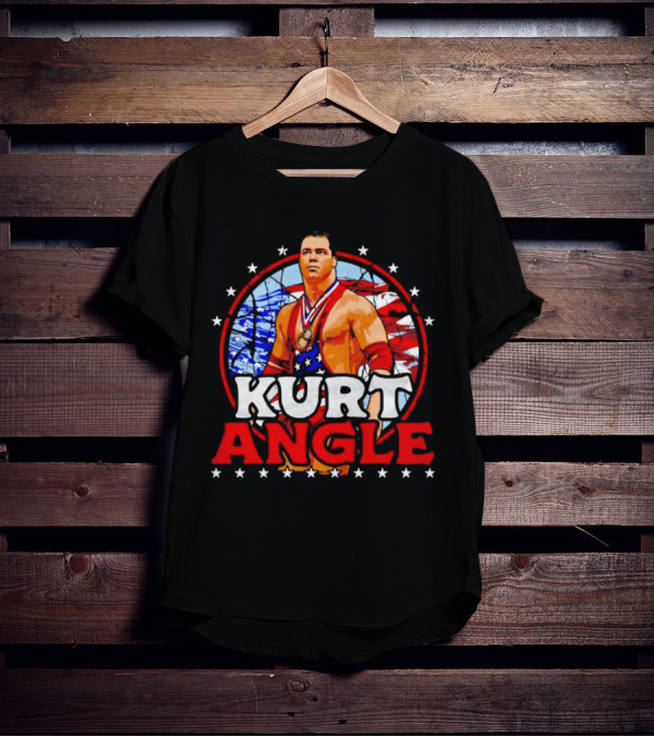 Kurt Angle Patriotic Stars And Stripes Wrestling T-Shirt