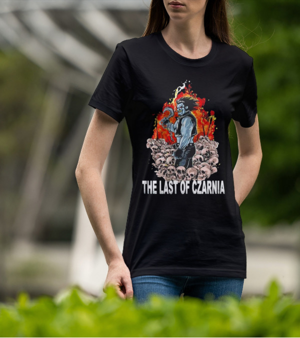 The Last Of Czarnia Lobo Standing Amidst Skulls And Flames T-Shirt