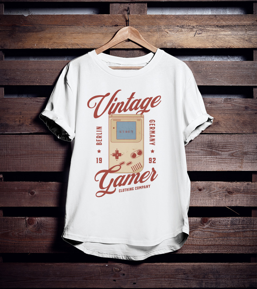 Vintage Gamer Gameboy Berlin Germany 1992 Clothing Company T-Shirt
