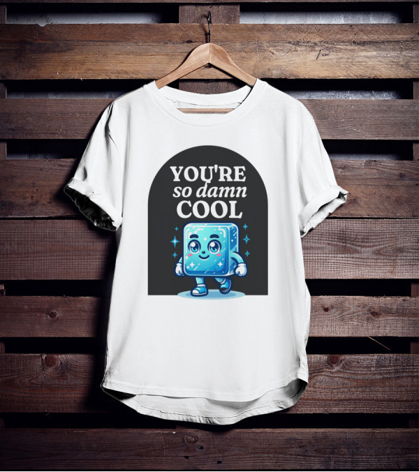 Smiling Ice Cube With You're So Damn Cool T-Shirt
