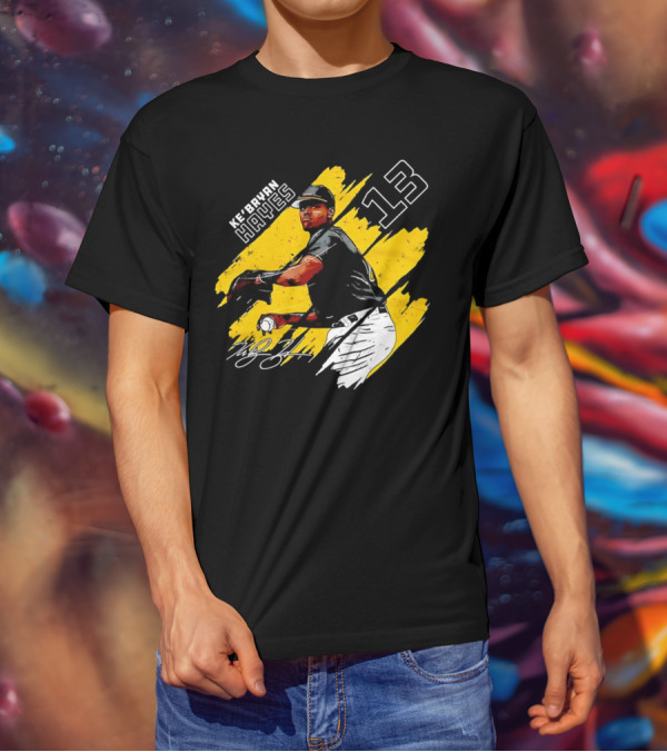 Ke’Bryan Hayes Pittsburgh Pirates Baseball 13 Signature Cartoon T-Shirt