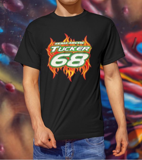 Team Arctic Tucker 68 Fire Flames Racing Motif T-Shirt