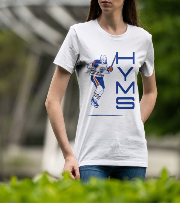 Zach Hyman Edmonton Oilers HYMS Hockey Player T-Shirt