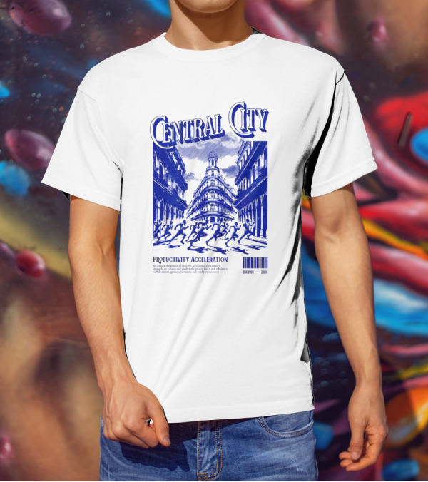 CENTRAL CITY PRODUCTIVITY ACCELERATION CROWDED STREETSCAPE T-Shirt