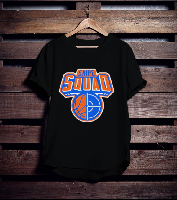 Snipe Squad Basketball Logo With Oklahoma City Thunder Colors T-Shirt