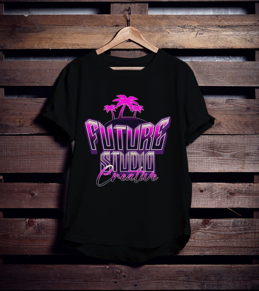Future Studio Creative Synthwave Neon Palms T-Shirt